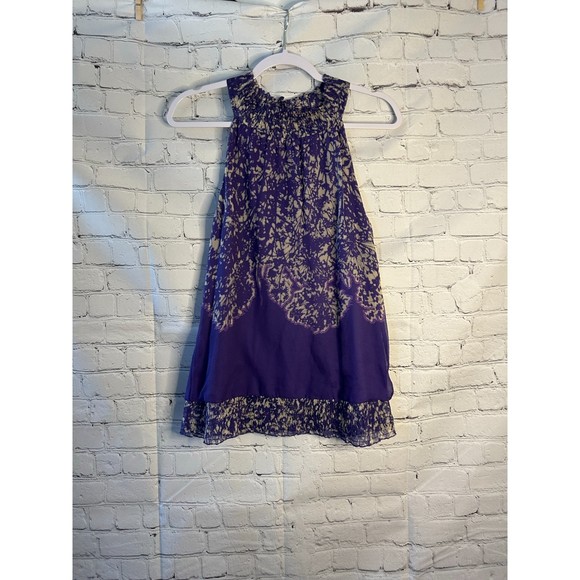 Women's Kenar Purple w/ Stylish Pattern Sleeveless Blouse. SZ S. NWOT. - Picture 1 of 4